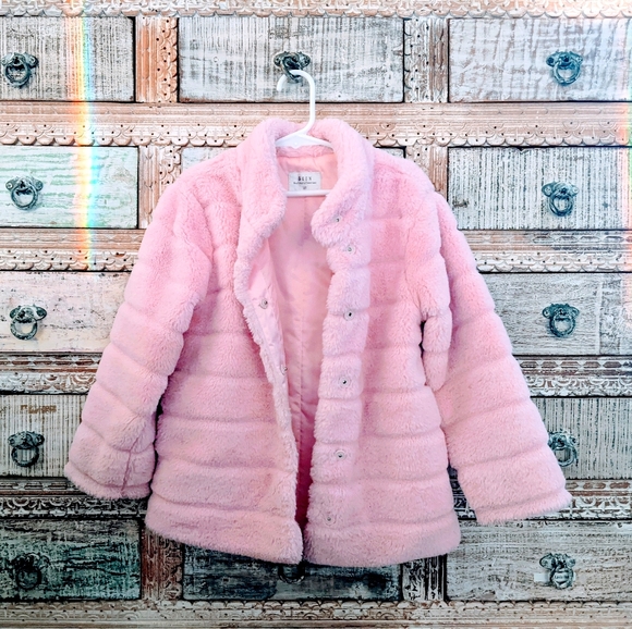 infant pink fur coat